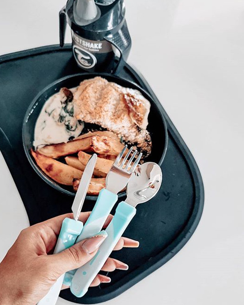 TWISTSHAKE CUBIERTOS 12M+ PASTEL AZUL