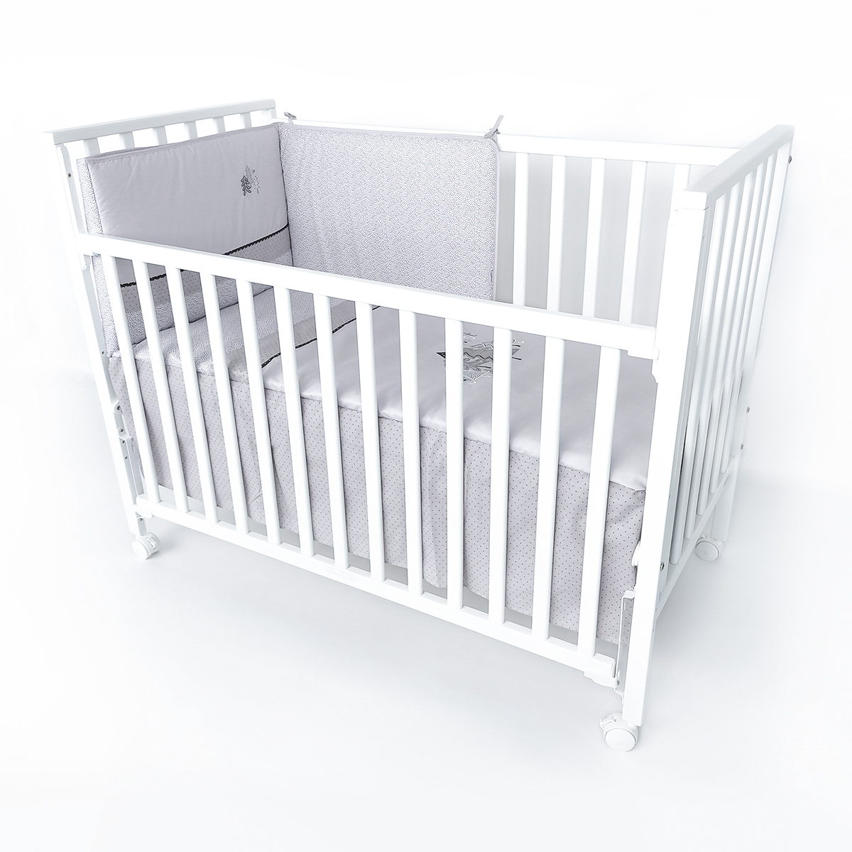 CUNA MADERA REF.100 BLANCO+RUEDAS