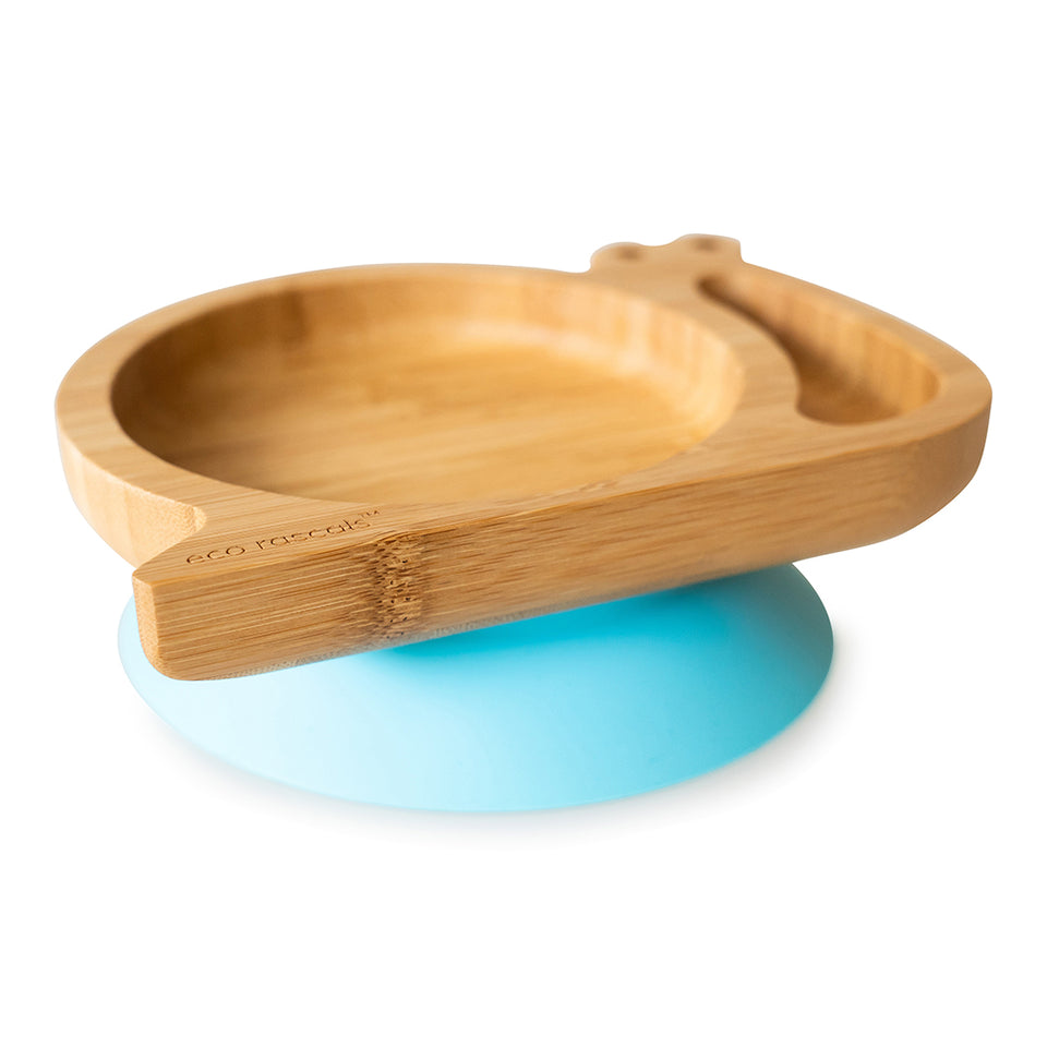 PLATO BAMBOO CARACOL AZUL ECO RASCALS