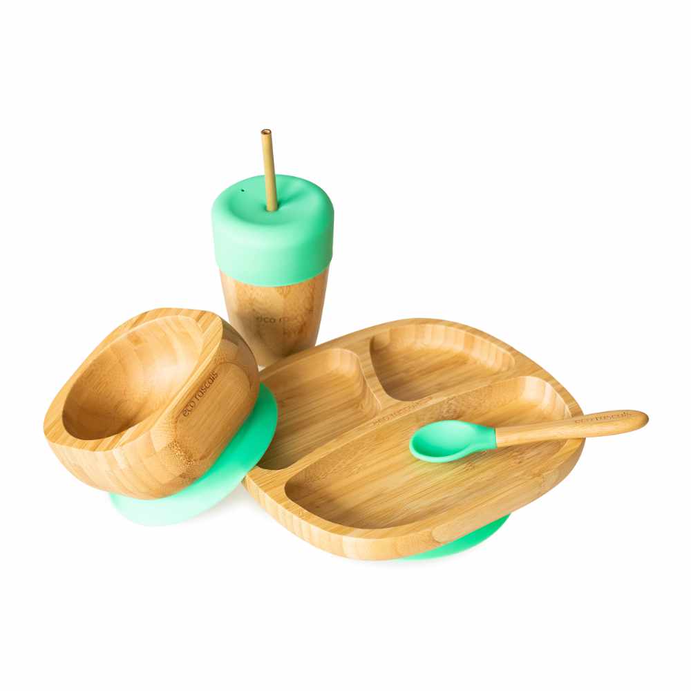 VASO BAMBOO 240ML VERDE ECO RASCALS PAJITA