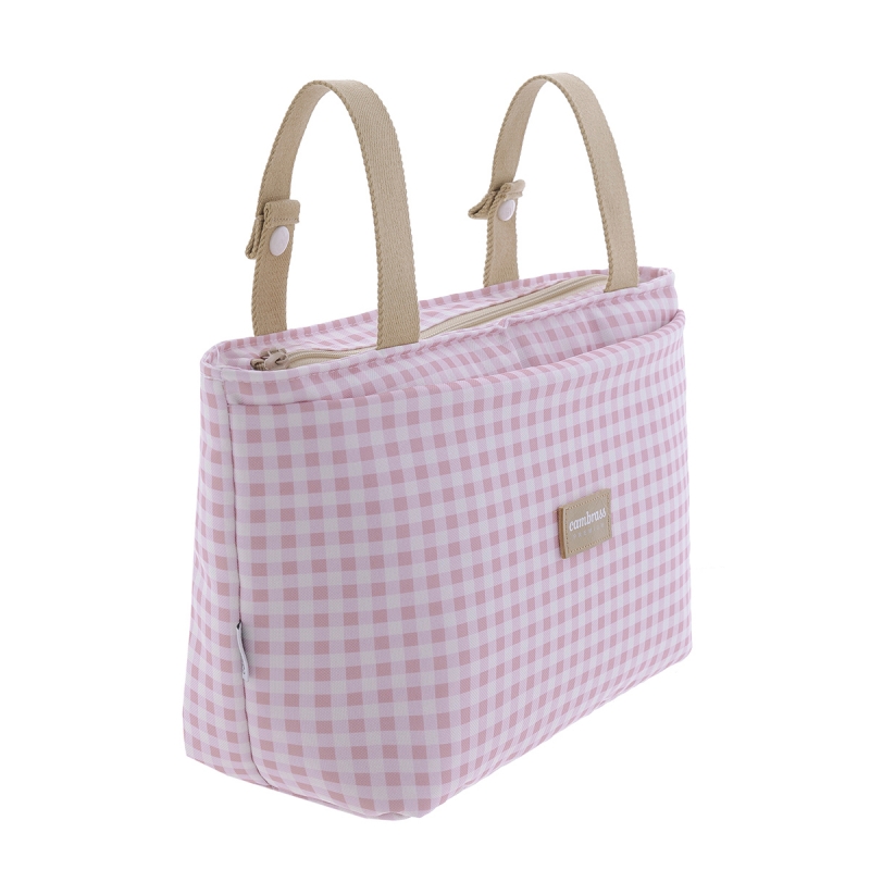 BOLSO ORGANIZADOR VICHY ROSA 13X38X20 CM