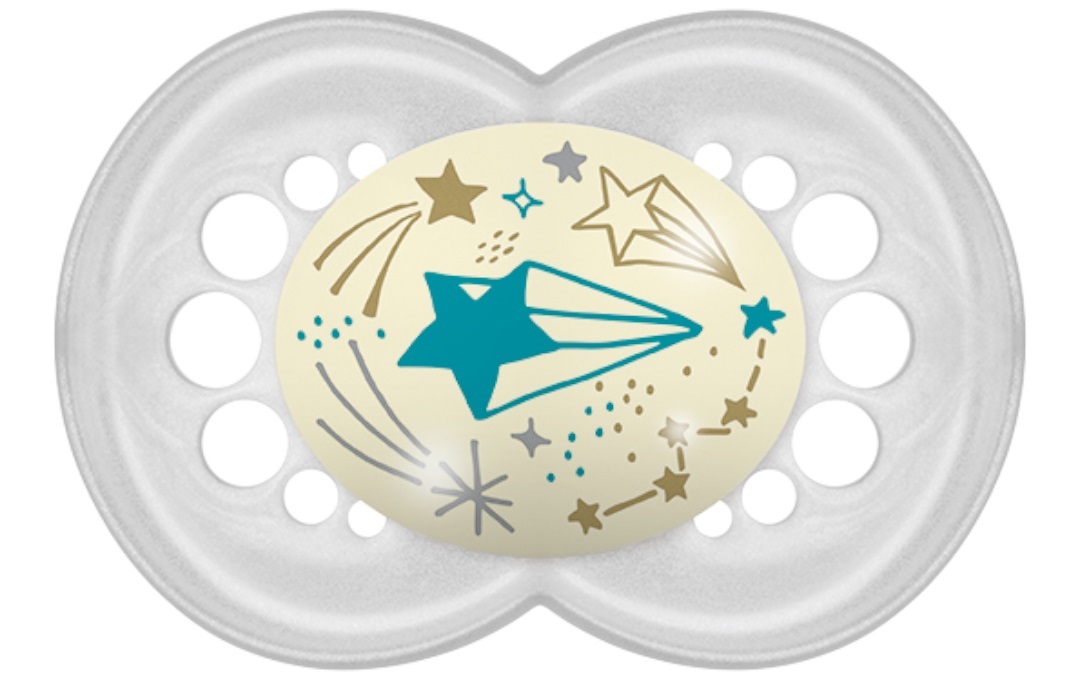 MAM CHUPETE ORIGINAL 6M+ LATEX NIGHT 2UN Azul