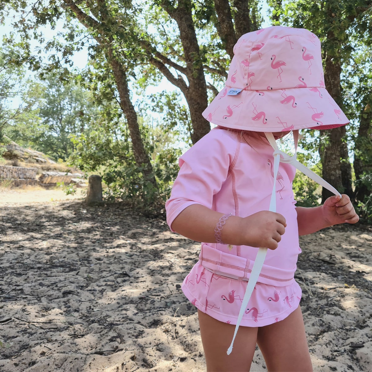 BRAGA BIKINI BTBOX UPF 50+ FLAMINGOS 4-5 AÑOS