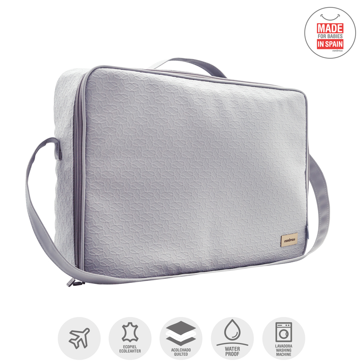 BOLSO MATERNAL TABELA LUXY GRIS