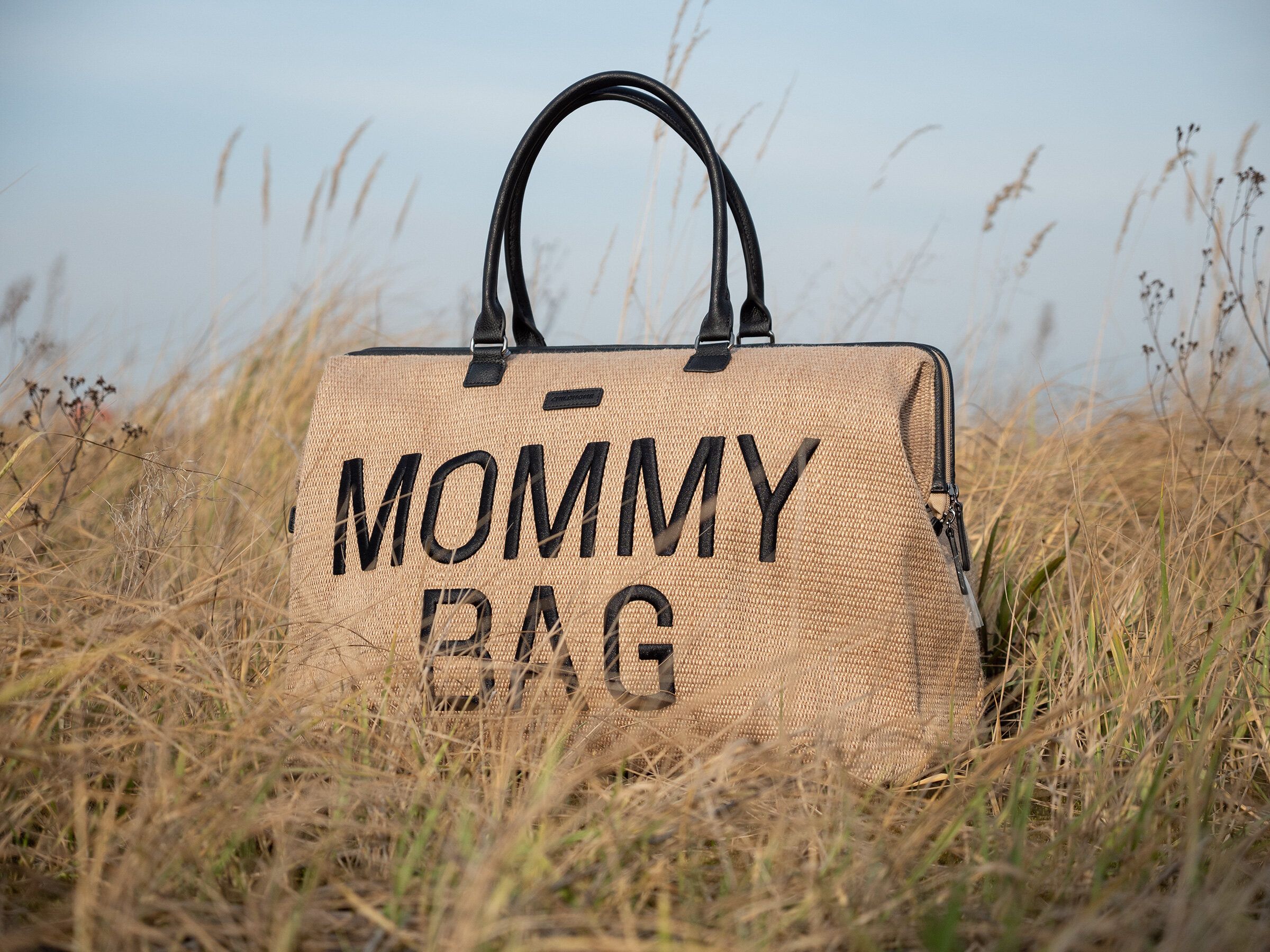 BOLSO MOMMY BAG GRANDE RAFFIA