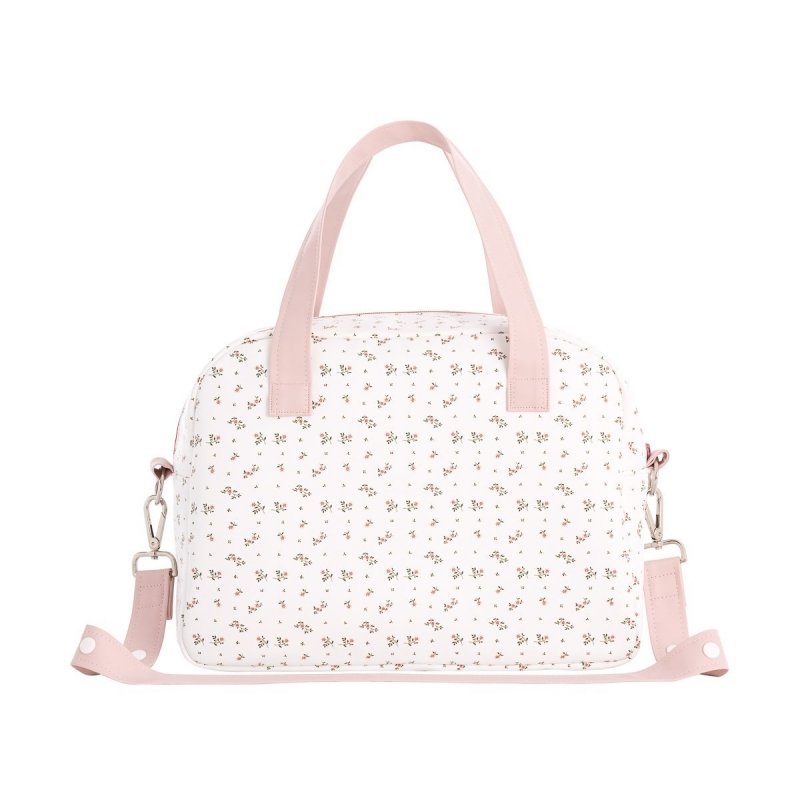 BOLSO MATERNAL PROME AURA BEIGE/FLORES