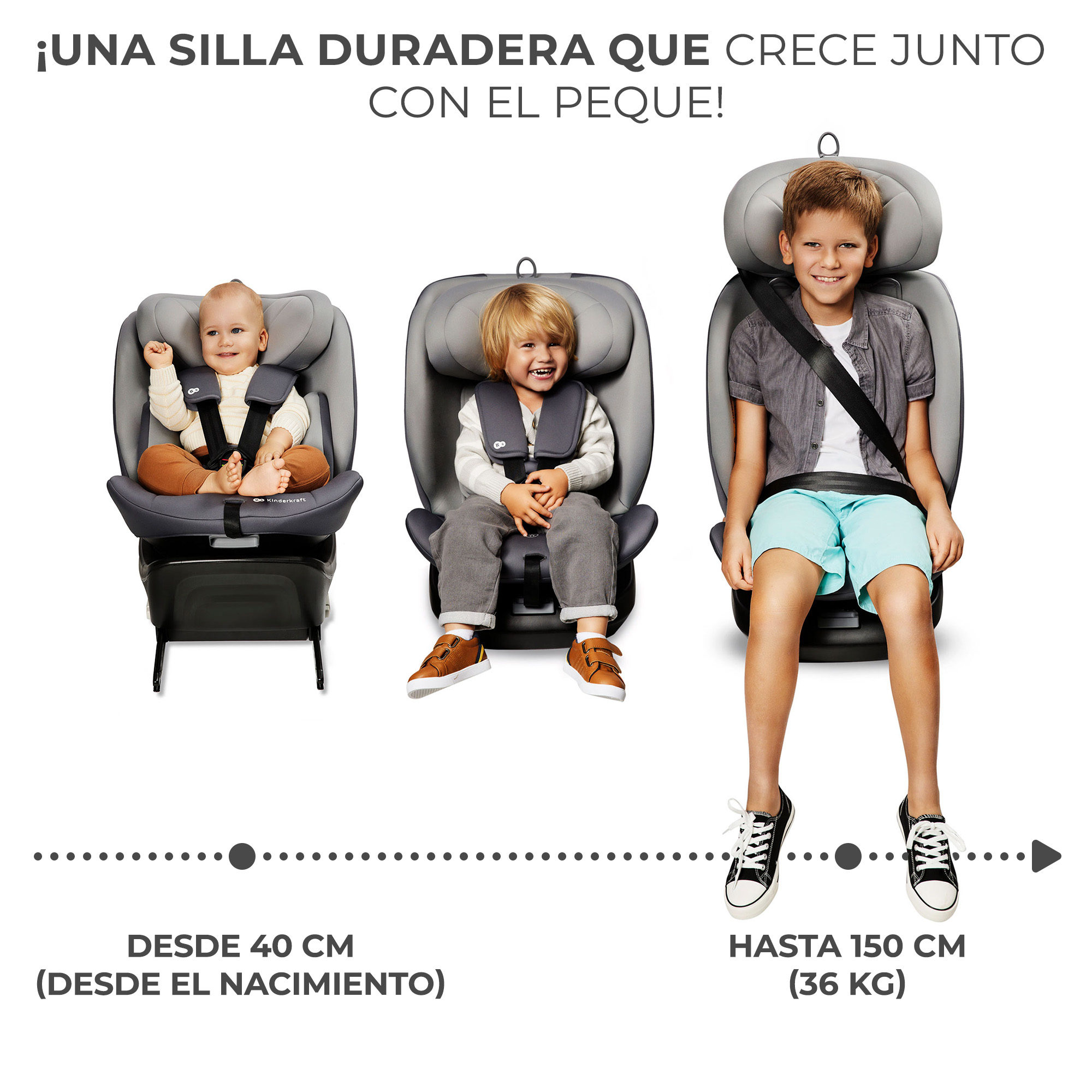 AUTOSILLA I-GROW Gris