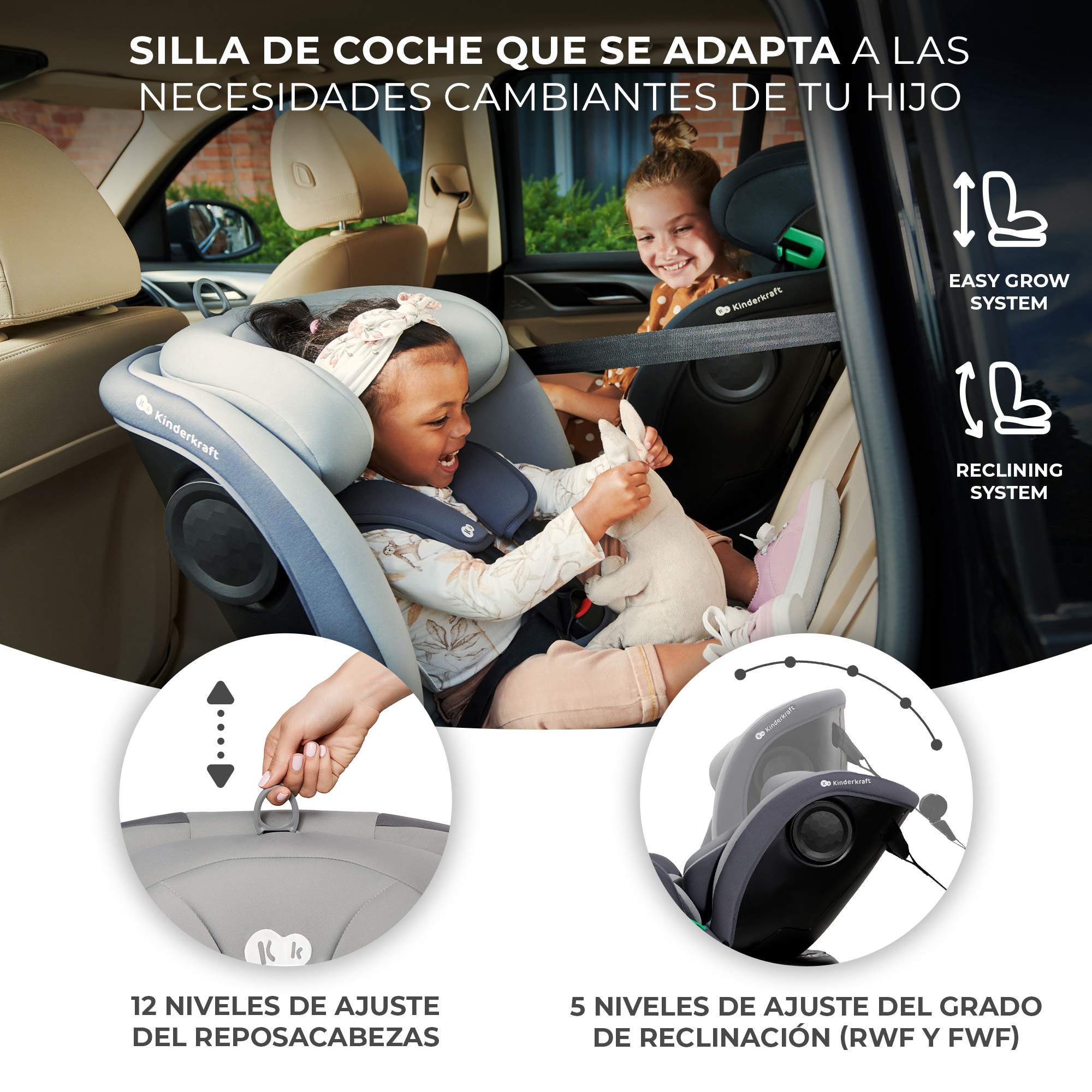AUTOSILLA I-GROW Gris