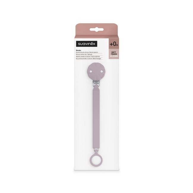CADENA DE CHUPETE C/BROCHE SILICONA WONDER INTENSE COLOR MIST LAVENDER