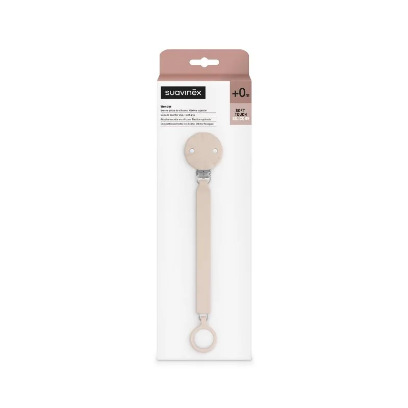 CADENA DE CHUPETE C/BROCHE SILICONA WONDER SOFT COLOR MAUVE CHALK