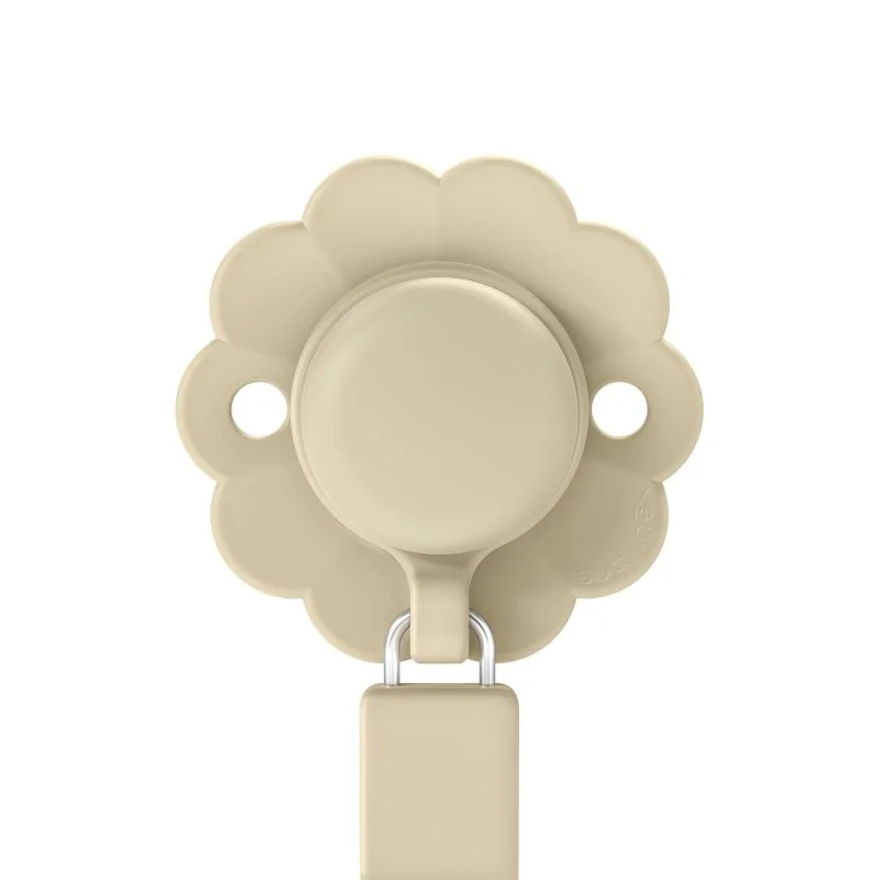 CADENA DE CHUPETE C/BROCHE SILICONA WONDER SOFT COLOR WHITE CAP GREY
