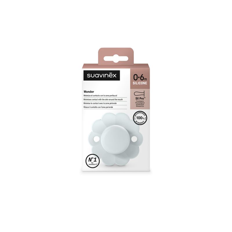 CHUPETE WONDER SX PRO SILICONA 0-6M Soft Colors ILLUSION BLUE