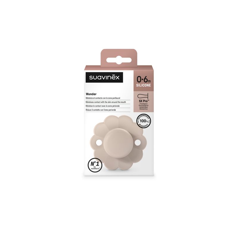 CHUPETE WONDER SX PRO SILICONA 0-6M Soft Colors MAUVE CHALK