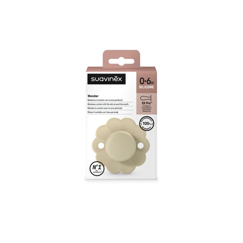 CHUPETE WONDER SX PRO SILICONA 0-6M Soft Colors WHITECAP GRAY