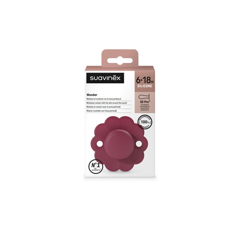 CHUPETE WONDER SX PRO SILICONA 6-18M Intense Colors VIVA MAGENTA
