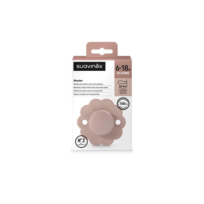 CHUPETE WONDER SX PRO SILICONA 6-8  Intense  Colors PALE MAUVE