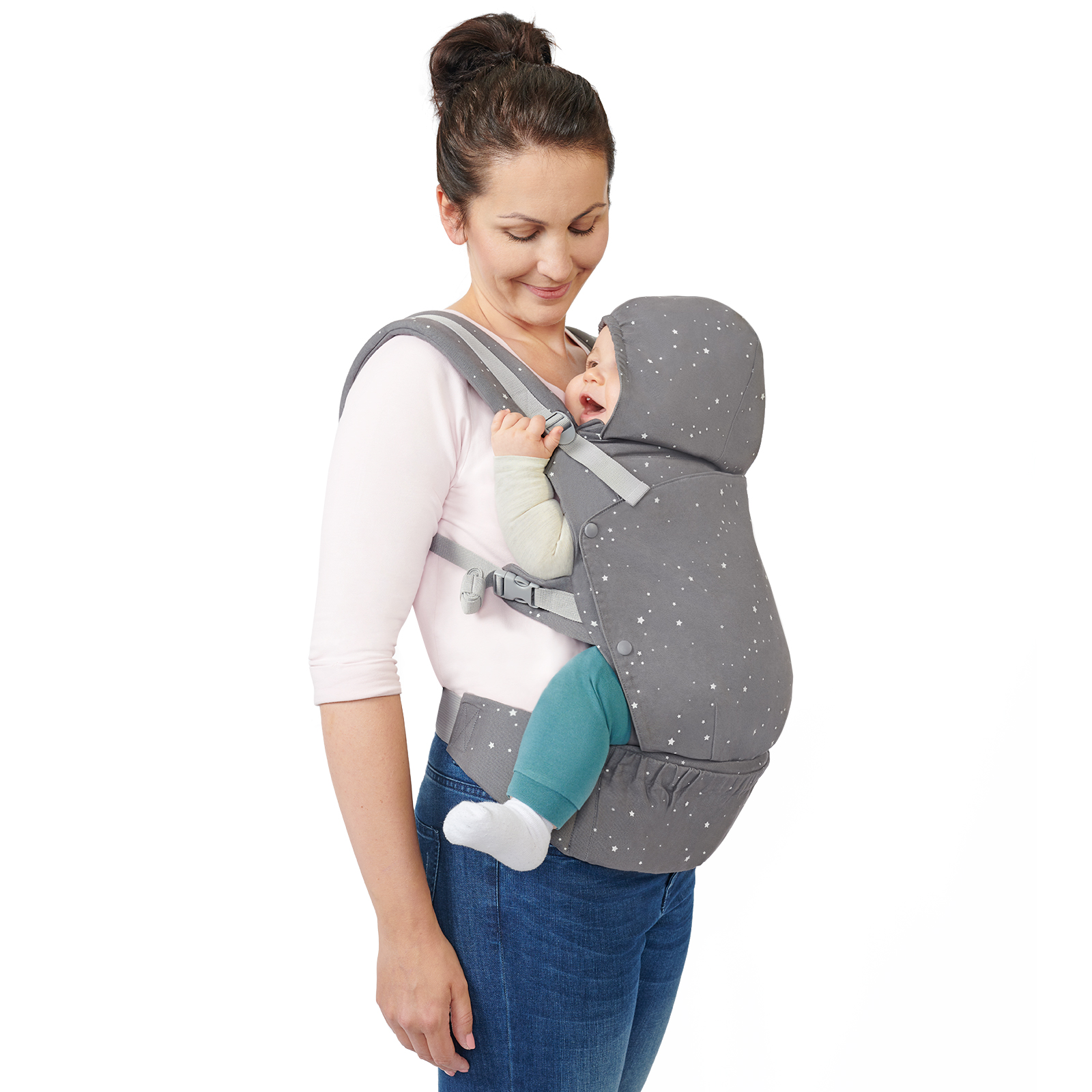 MOCHILA DE PORTE HUGGY GREY STARS