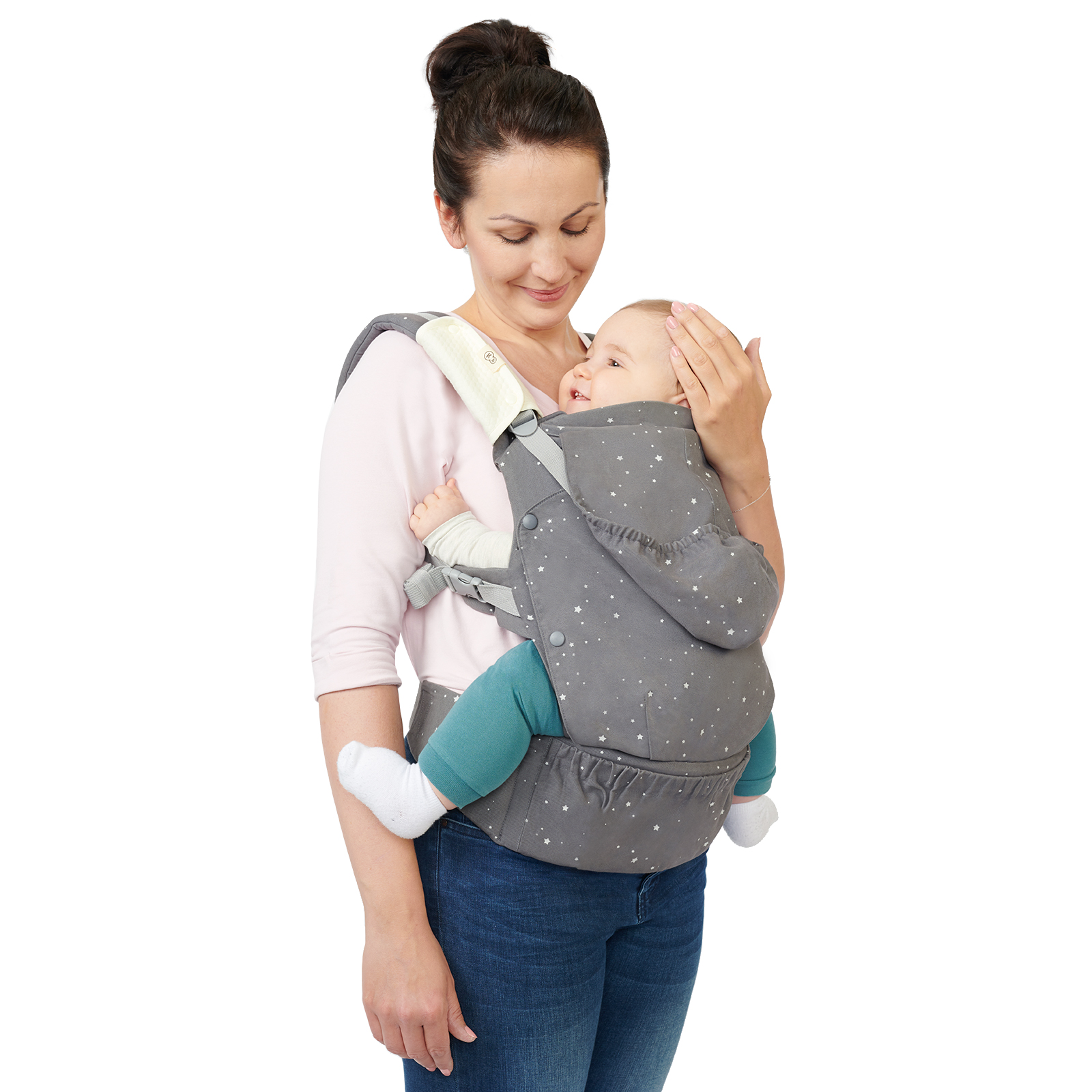 MOCHILA DE PORTE HUGGY GREY STARS