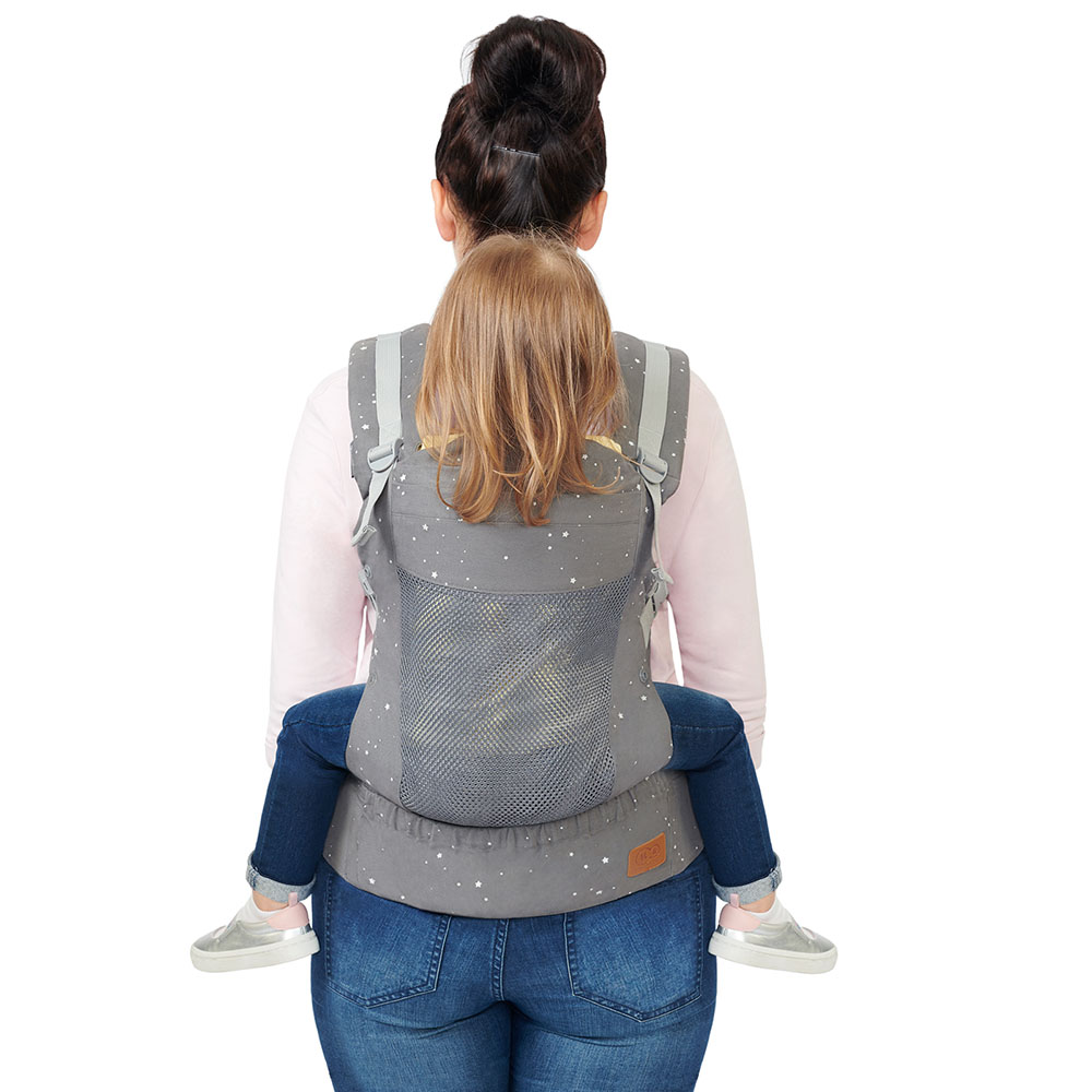 MOCHILA DE PORTE HUGGY GREY STARS