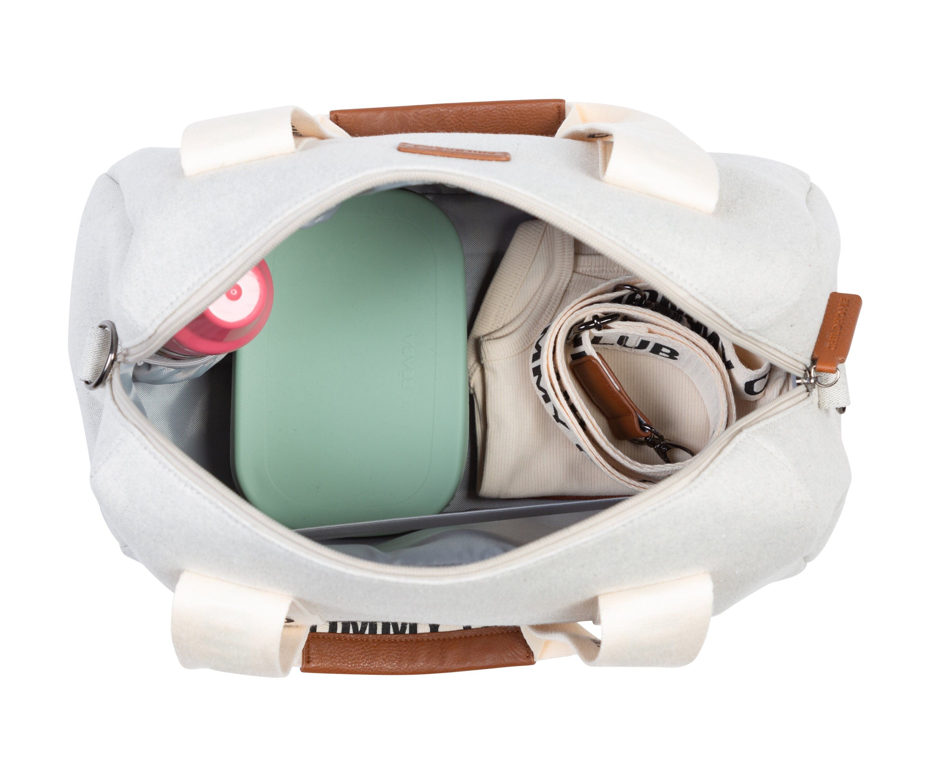 BOLSO MOMMY CLUB SIGNATURE CANVAS BLANCO ROTO