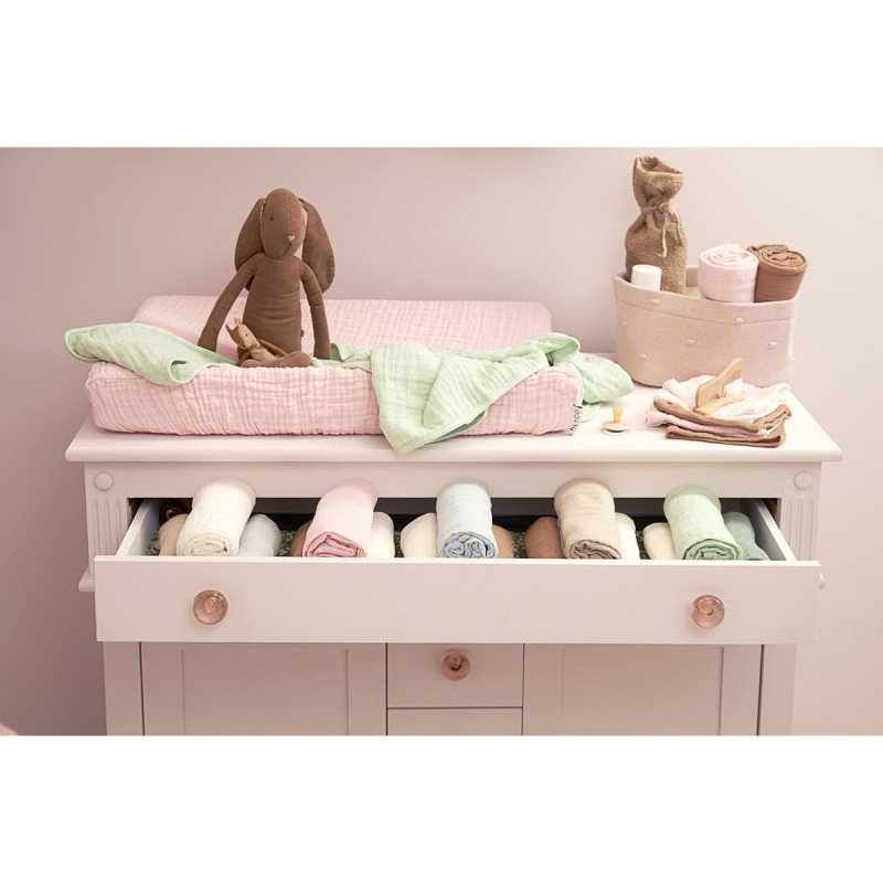 MUSELINA LAVADA MEDIANA PACK 3 UNDS - 70X70CM - UNI OFF WHITE /LIGHT GREY/SAND