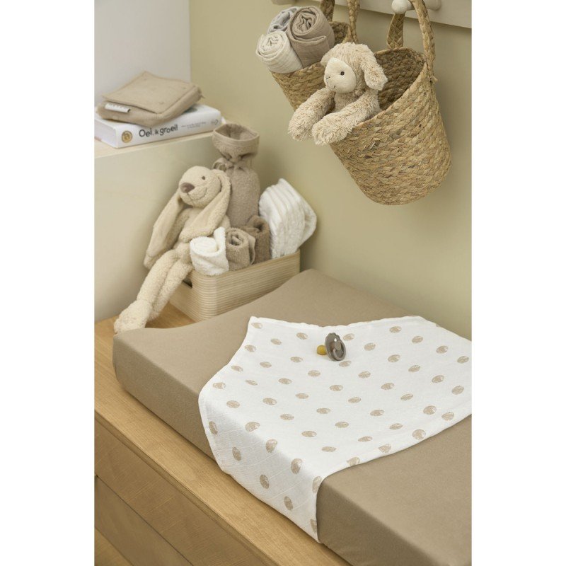 MUSELINA MEDIANA PACK 3 UNDS - 70X70CM - DOT STRIPE SAND