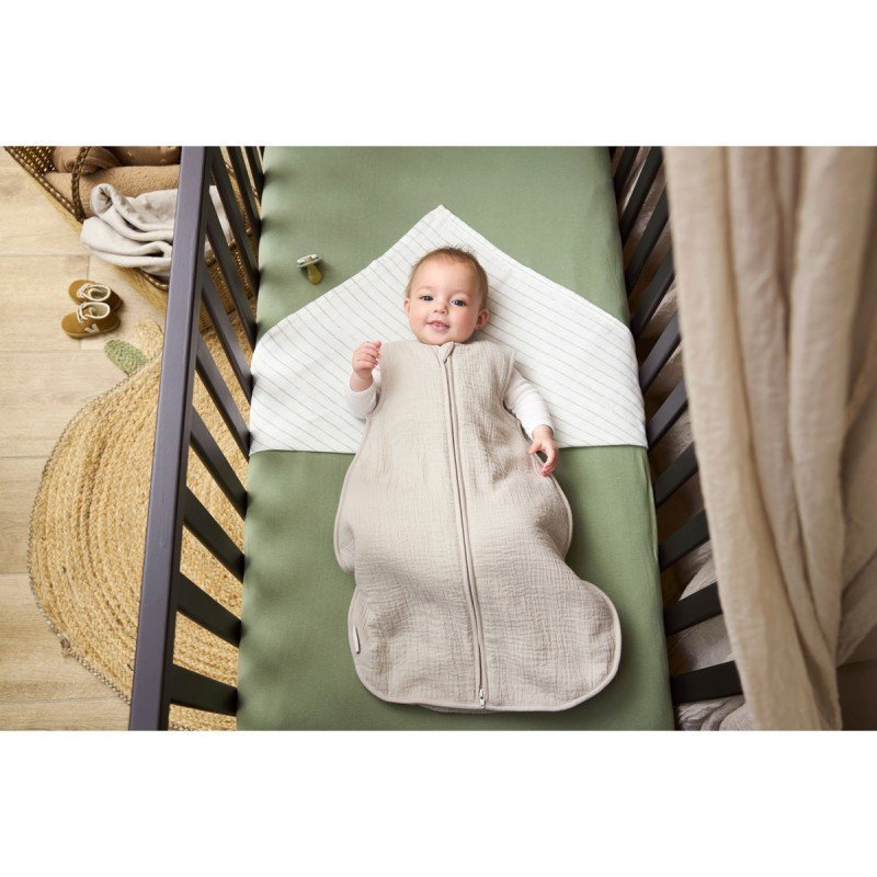 SACO DE DORMIR S/M FORRADO MUSELINA LAVADA TOG 2.0 90CM GREIGE