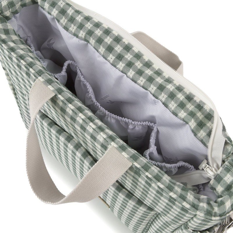 BOLSO MATERNAL PACK VICHY VERDE