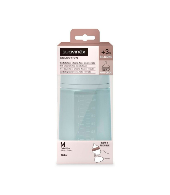 BIBERON COLOUR ESSENCE 240ML SILICONA FISIOL. SX PRO AZUL SOFT