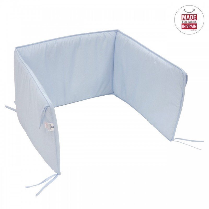 PROTECTOR DE CUNA 60 LISO CELESTE
