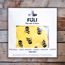 MASCARILLA FULI SKULL AMARILLO TALLA S