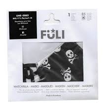 MASCARILLA FULI SKULL NEGRO T.L