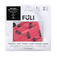 MASCARILLA FULI SKULL ROJO TALLA S