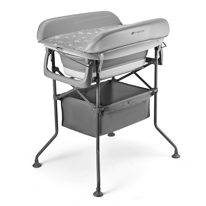 BAÑERA PLEGABLE CON CAMBIADOR BUBLY GRIS