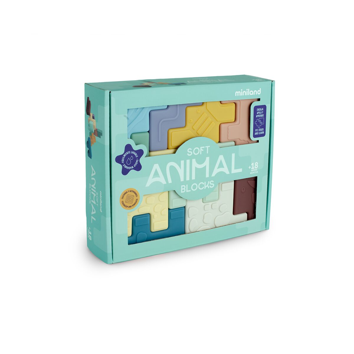 MINILAND SENSORIAL - SOFT ANIMAL BLOCKS
