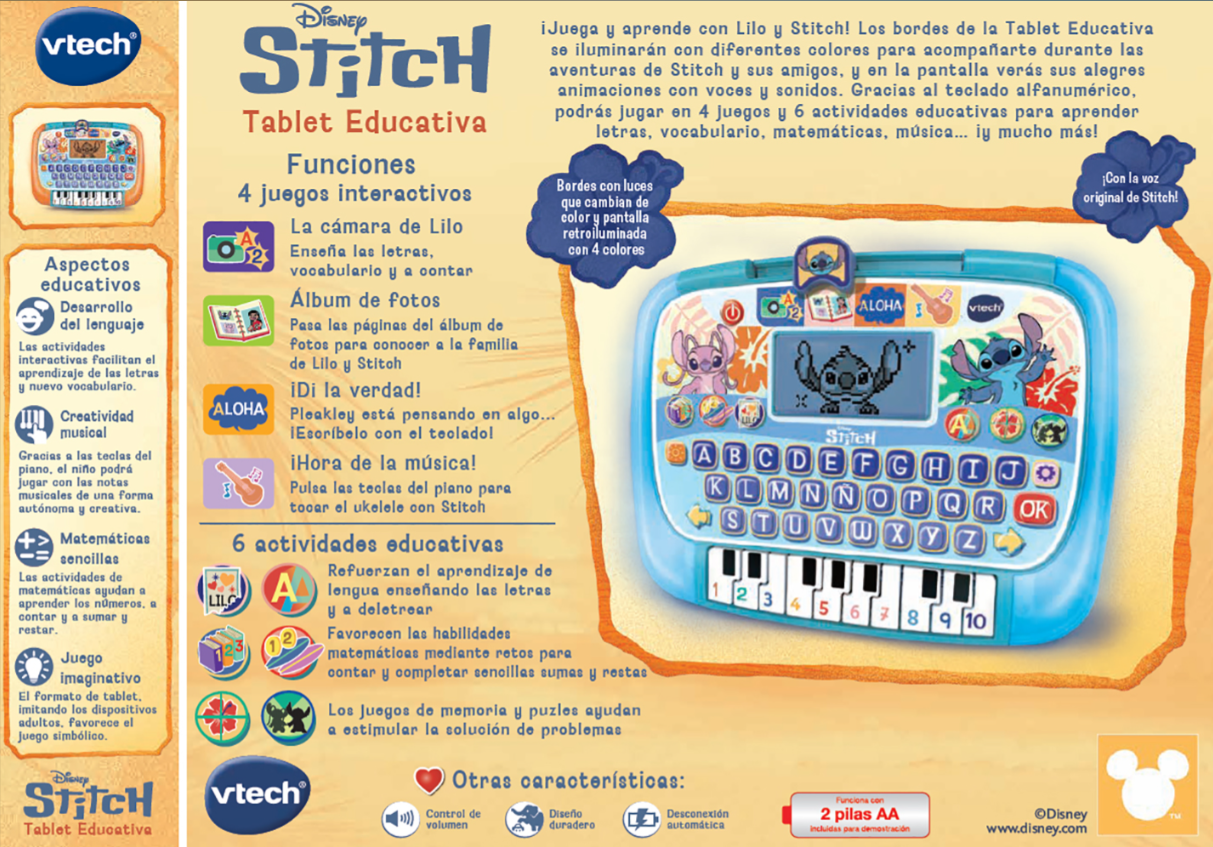 TABLET EDUCATIVA DE STITCH