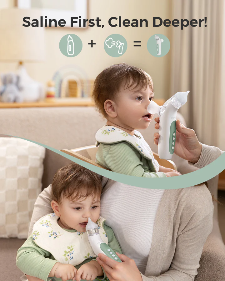 MOMCOZY BREEZYCLEAR ASPIRADOR NASAL 2 EN 1 BN007 UNICO VERDE