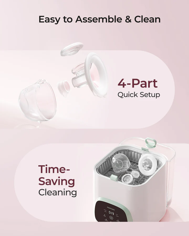 MOMCOZY SACALECHES DOBLE PORTATIL S12 PRO UNICO BLANCO