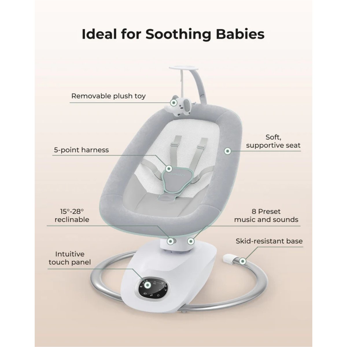 MOMCOZY COLUMPIO ELECTRICO MOV.3D AW001 UNICO GRIS