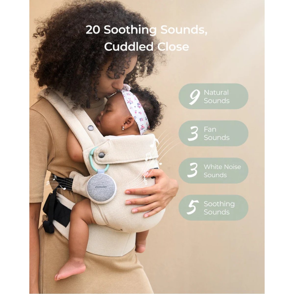 MOMCOZY MAQ.SONIDO PORTATIL+LUZ NOCHE WN006 UNICO BLANCO