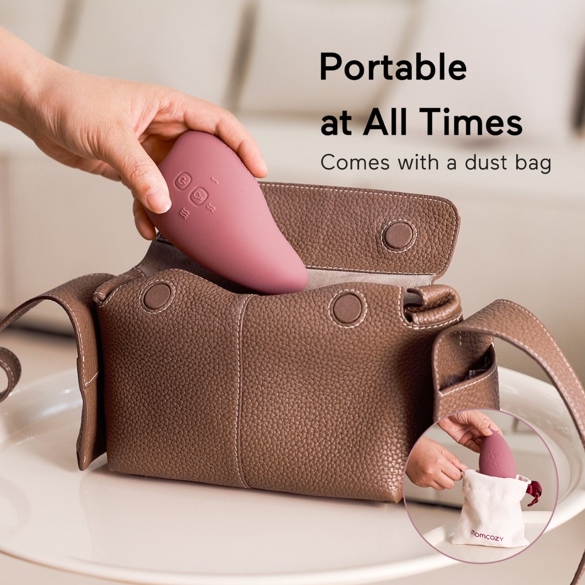 MOMCOZY MASAJEADOR LACT.CALOR+VIBRA LM008 UNICO GRANATE