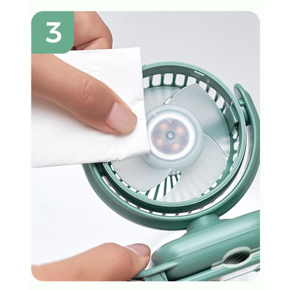 MOMCOZY MINI VENTILADOR PORT.USB-VIAJE PF002 UNICO VERDE