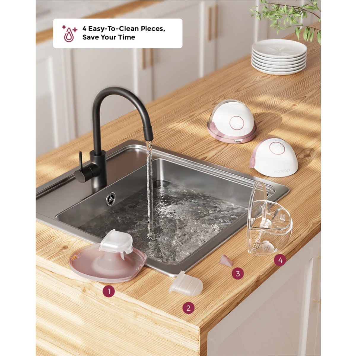 MOMCOZY SACALECHES INDIVIDUAL PORTATIL M6 UNICO GRANATE