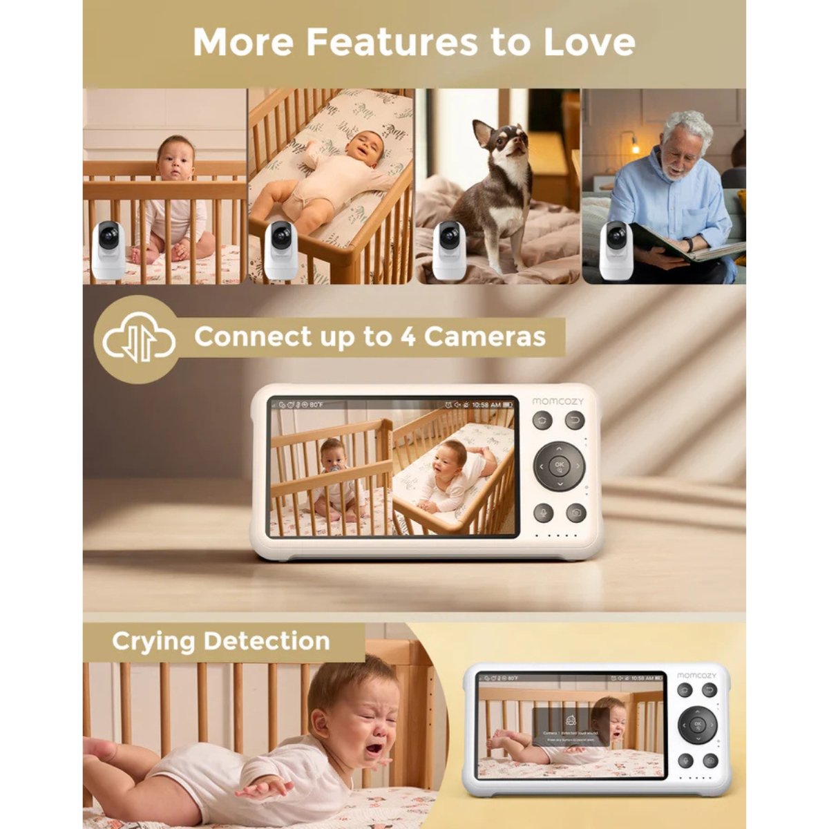 MOMCOZY VIGILABEBES INTELIGENTE BM04 UNICO BLANCO