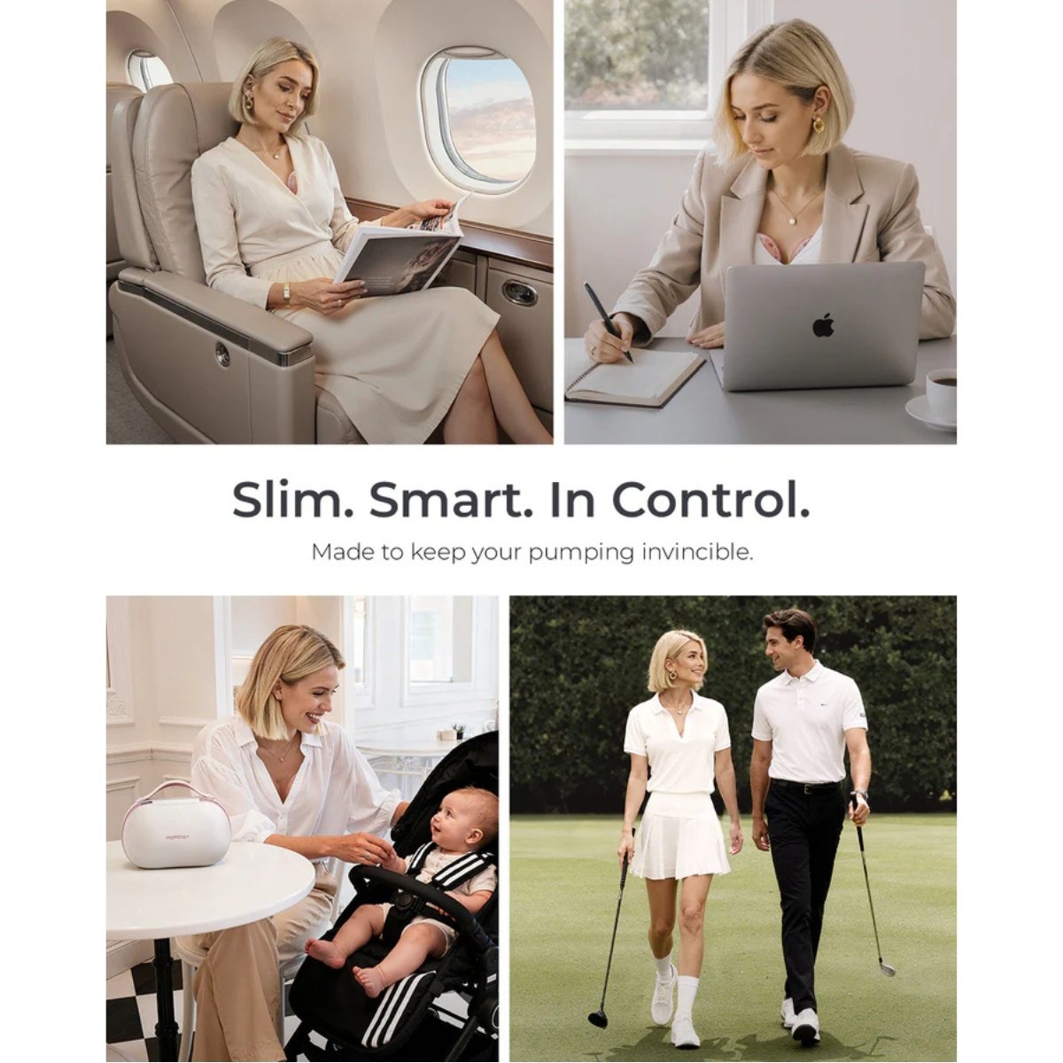 MOMCOZY SACALECHES DOBLE PORTATIL AIR1 UNICO GRANATE