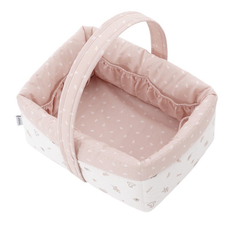CANASTILLA ACOLCHADA 22,5X29X29CM CALMA ROSA