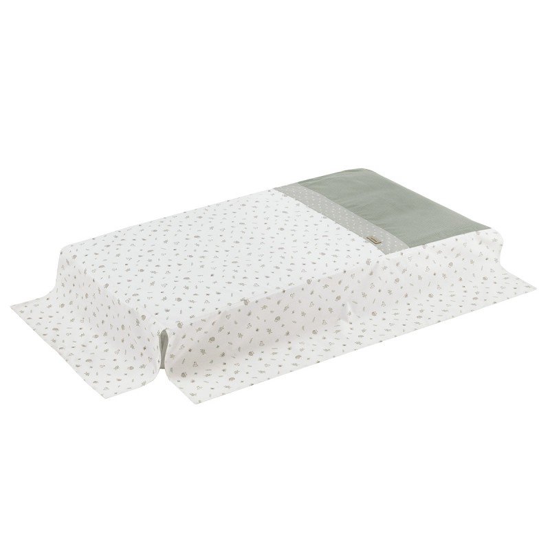 COLCHA+PROTECTOR CUNA 60 60X120X3CM CALMA VERDE