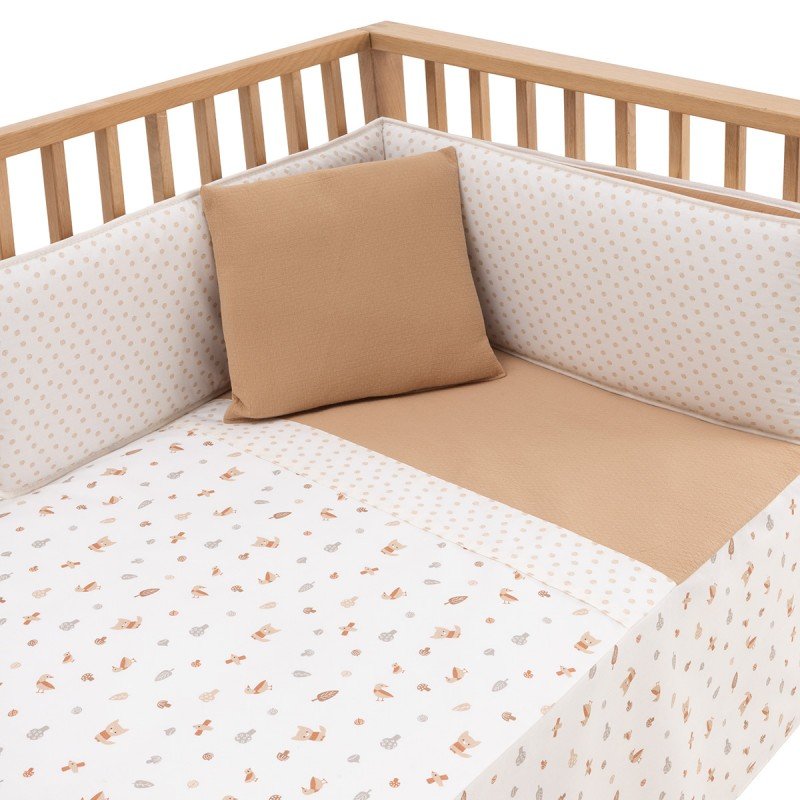 COLCHA+PROTECTOR CUNA 60 60X120X3CM SENDA BEIGE
