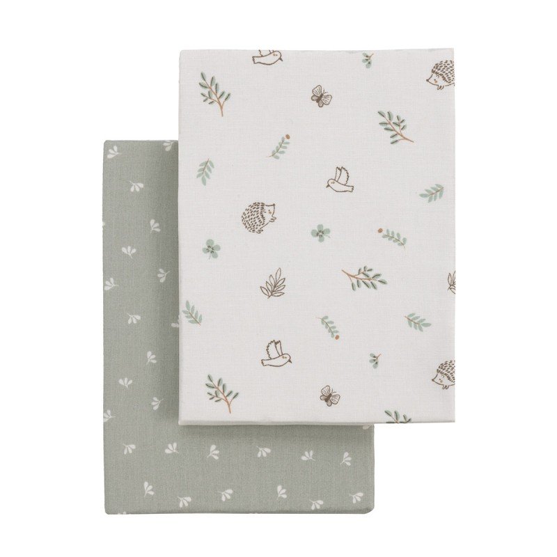 SABANA BAJERA CUNA 60 PACK 2 UDS. 60x120x17 CM CALMA VERDE