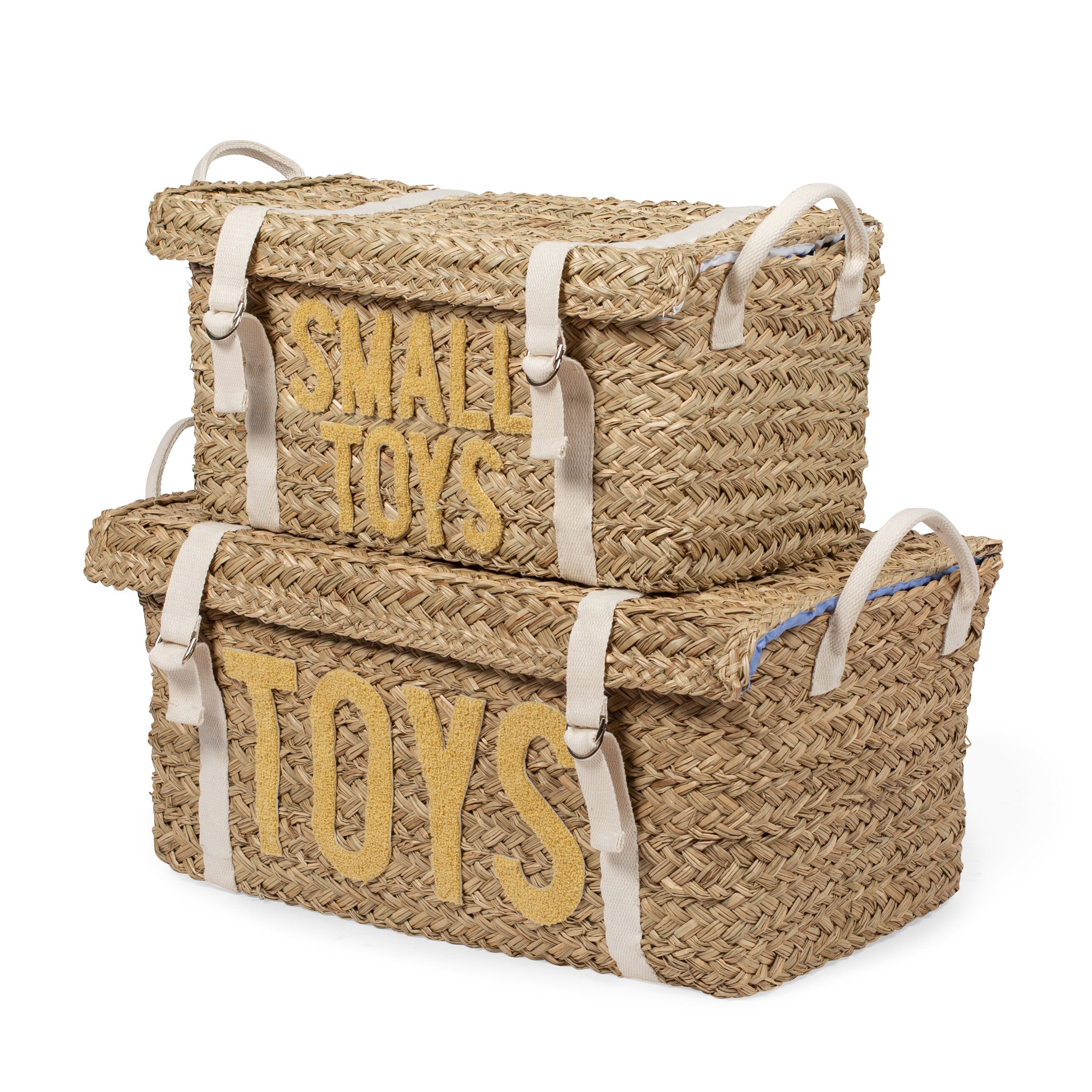 SET DE 2 CESTAS DE JUGUETES RATAN FLOWER